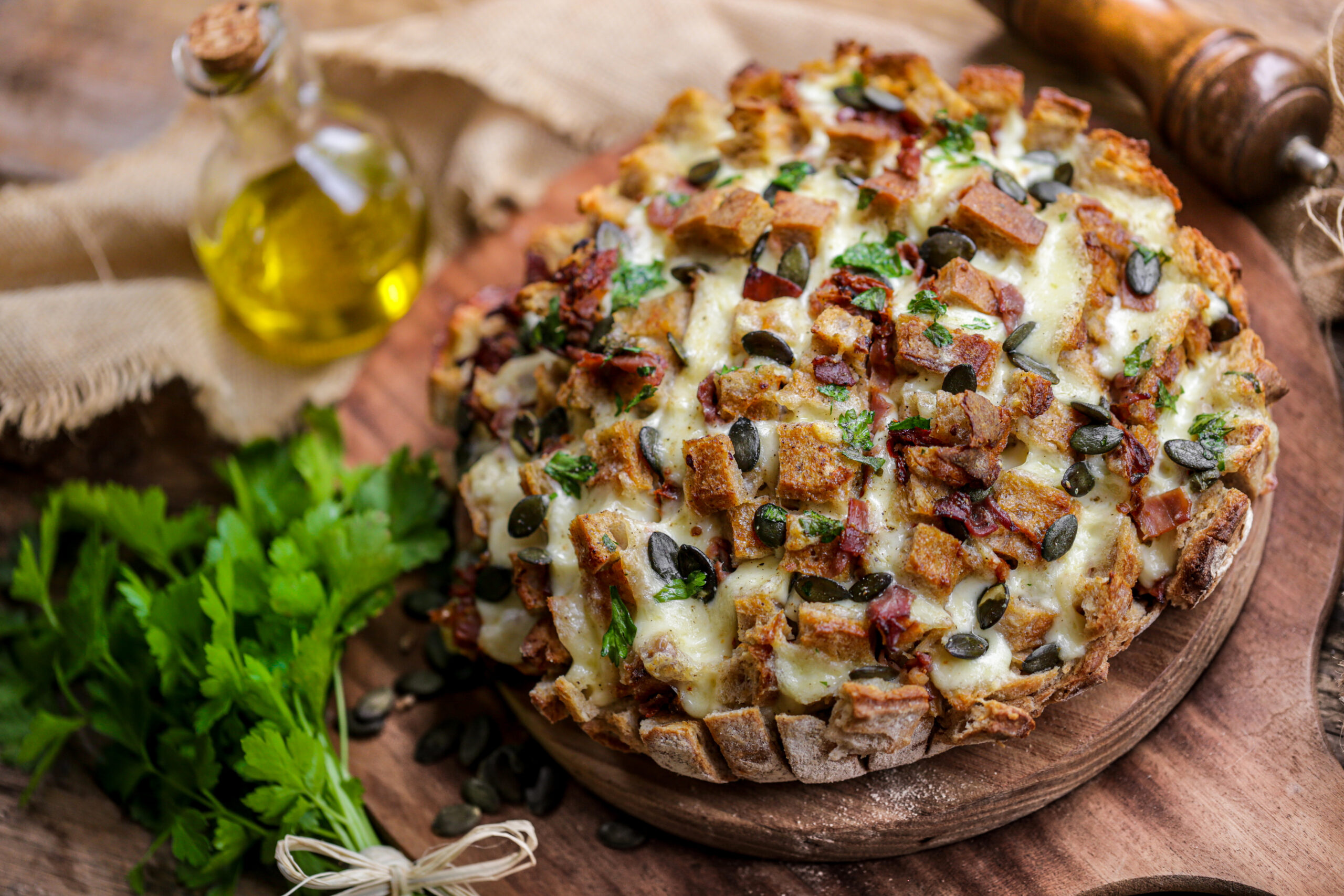 Pain hérisson ail & mozzarella – Recette facile et conviviale